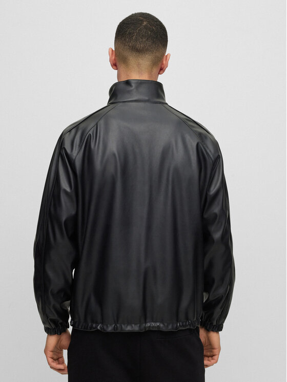 Hugo Jacke aus Kunstleder Urando2331 50496176 Schwarz Relaxed Fit 