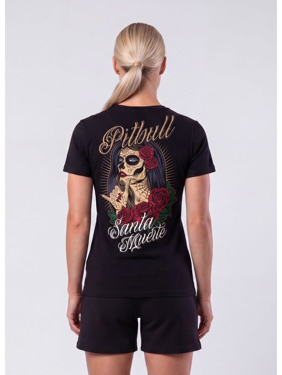 PITBULL PITBULL T-Shirt SANTA MUERTE Czarny Regular Fit