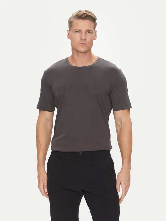 BOSS BOSS Футболка Logo Future 50543796 Сірий Regular Fit