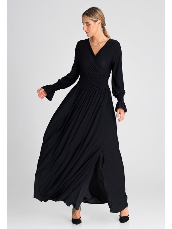 FIGL FIGLFIGL Vestito SUKIENKA M940 Nero Regular Fit
