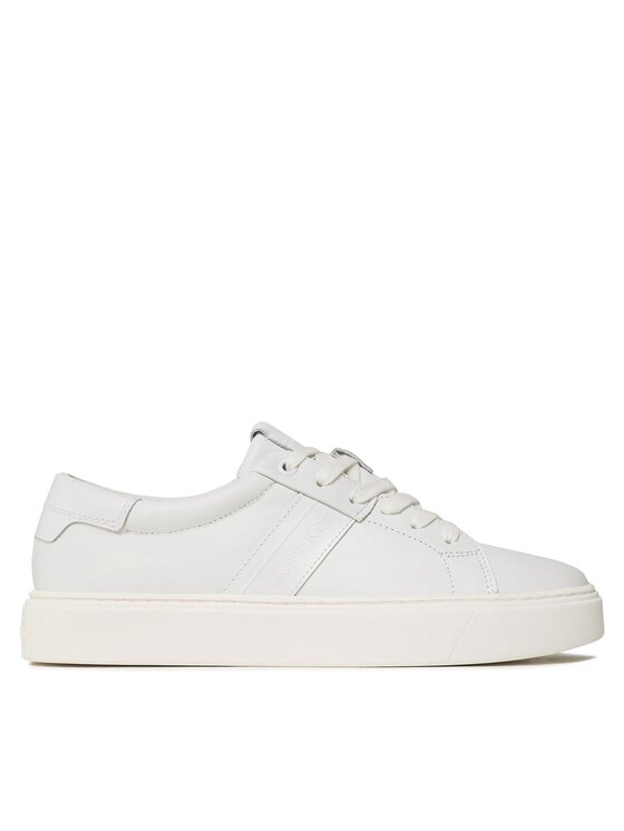 Calvin Klein Sneakers Low Top Lace Up Lth HM0HM01055 Alb