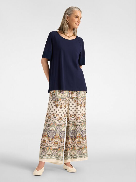 Elena Mirò Elena Mirò T-Shirt G047Z000731N034 Niebieski Regular Fit