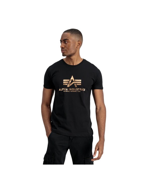 Alpha Industries Alpha Industries T-Shirt AI.100501FP-365-5XL Czarny Basic Fit