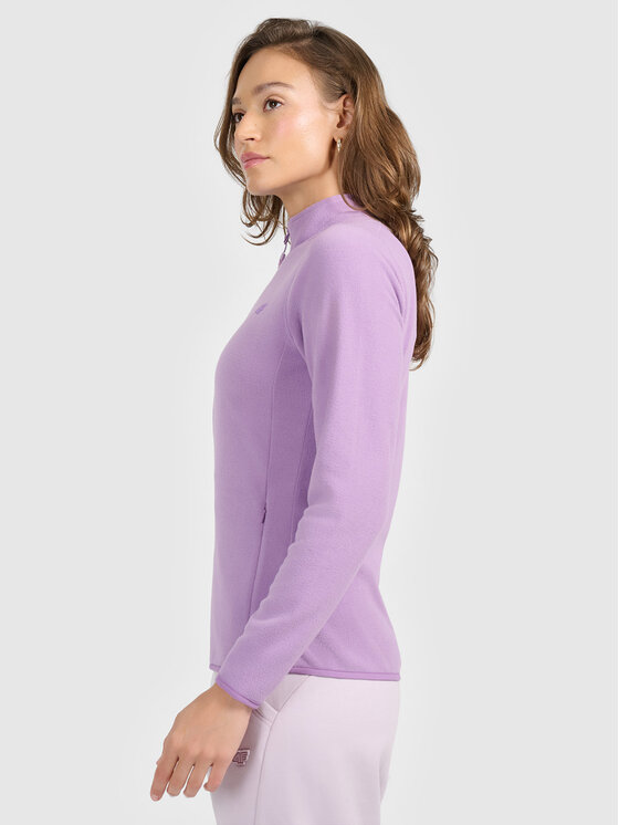 4F 4F Bluza BASIC+ Fioletowy jasny Slim Fit