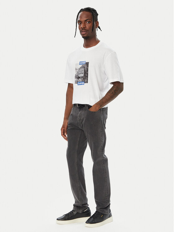 HUGO HUGO Jeans hlače Ash 50572790 Temno siva Slim Fit