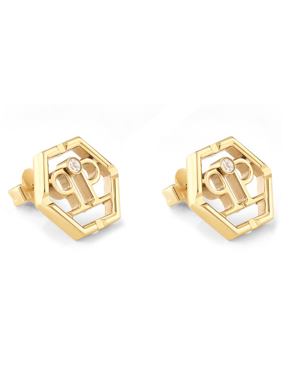 PHILIPP PLEIN PHILIPP PLEIN Kolczyki Hexagon PJ2AA06EU Złoty