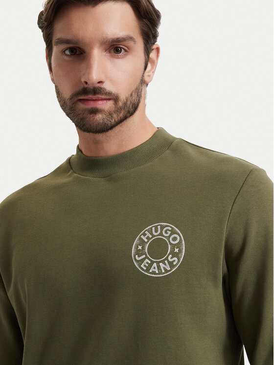 HUGO HUGO Mikina Nedos 50572298 Zelená Regular Fit