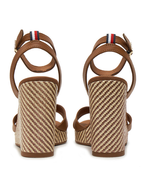 Tommy Hilfiger Tommy Hilfiger Sandali Im Raffia Sandal FW0FW08224 Rjava