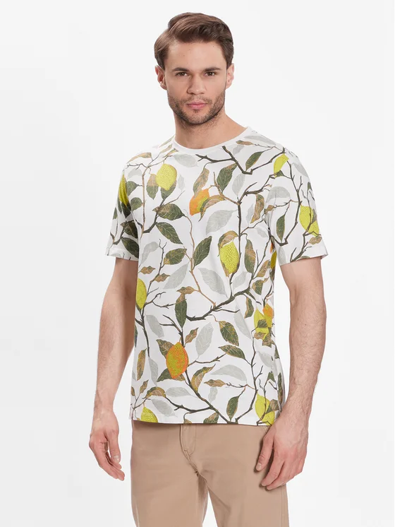 Lindbergh T-Shirt 30-400223 Weiß Relaxed Fit