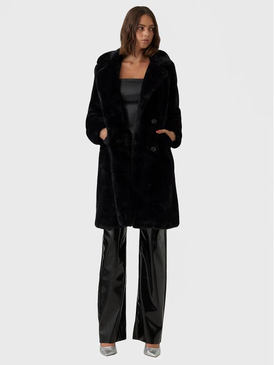 Vero Moda Vero Moda Szőrme Suielly 10268036 Fekete Regular Fit
