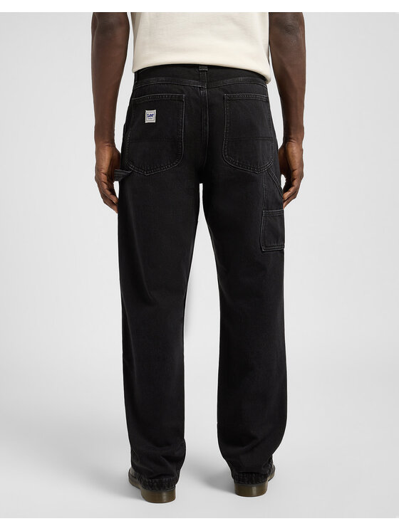 Lee Lee Jeansy DOUBLE KNEE CARPENTER Czarny Loose Fit
