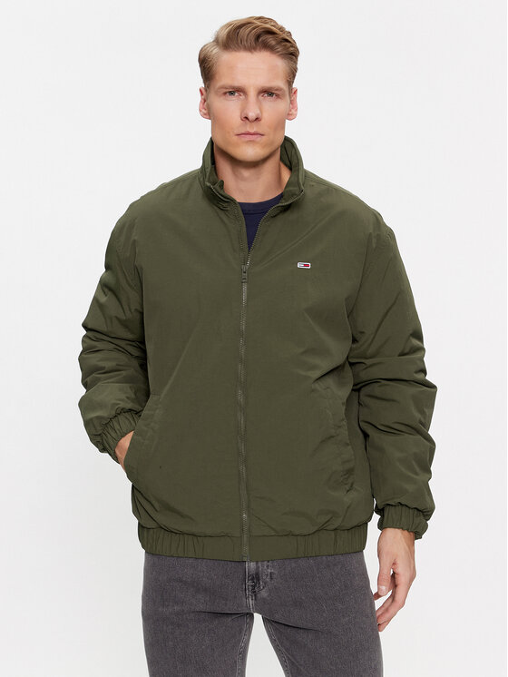Tommy Jeans Bomber Essential DM0DM17238 Verde Relaxed Fit, taglia : S