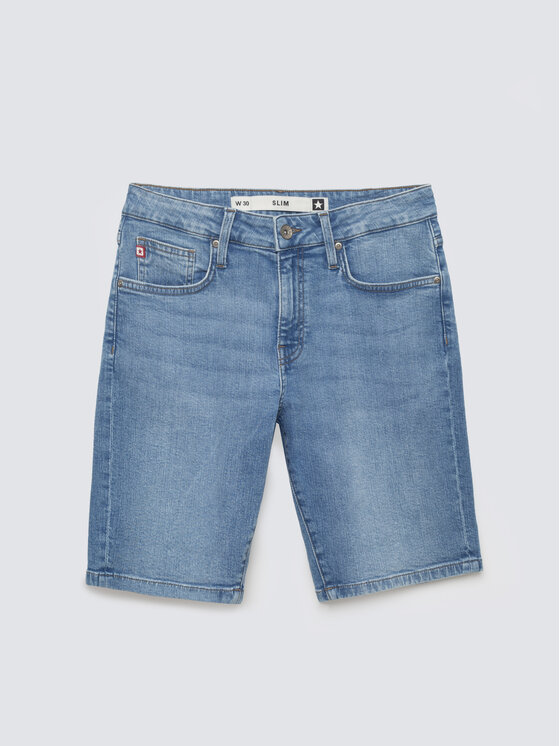 BIG STAR BIG STAR Szorty materiałowe ADEN Niebieski Slim Fit