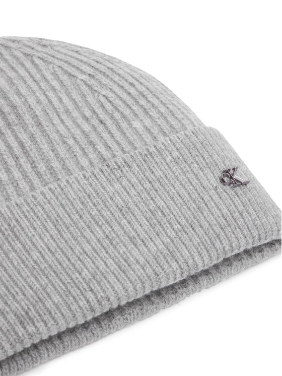 Calvin Klein Calvin Klein Czapka Ck Metal Wool Beanie LV04D8032G Szary