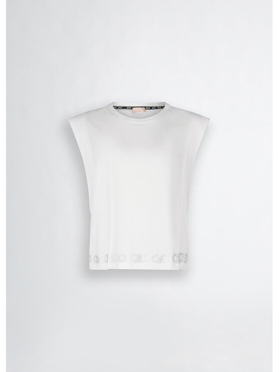 Liu Jo Liu Jo T-Shirt TA5272J630810105 Biały Regular Fit