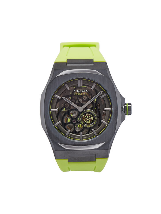 D1 Milano D1 Milano Uhr Slice Lime Skeleton Rubber SKRJ15 Grün