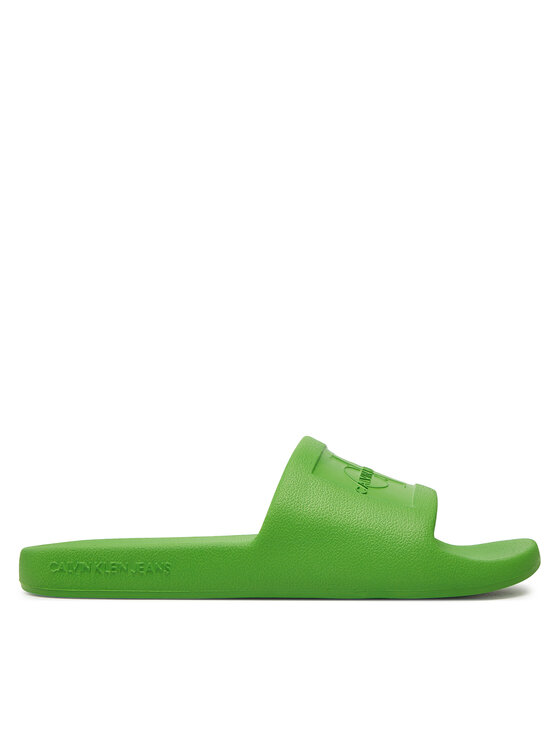 Şlapi Calvin Klein Jeans Slide Monogram Debossed Eva YW0YW00102 Verde