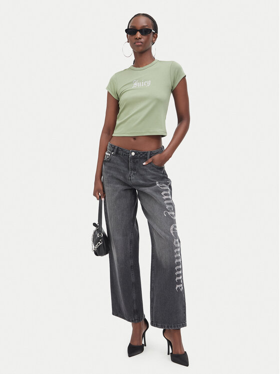Juicy Couture Juicy Couture Jeansy JCDJE225952 Szary Wide Leg