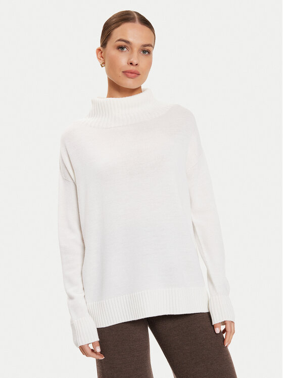 Max Mara Leisure Max Mara Leisure Bluză cu gât Superbo 2426366148 Alb Relaxed Fit