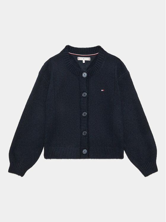 Tommy Hilfiger Kardigán KG0KG07429 Tmavomodrá Regular Fit