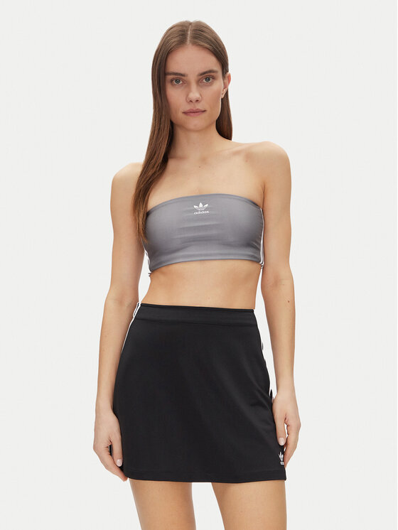 adidas adidas Felső 3-Stripes JD3385 Szürke Slim Fit