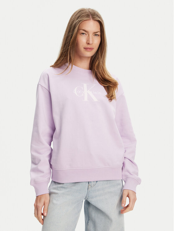 Calvin Klein Jeans Calvin Klein Jeans Bluză Monologo LV047B234G Violet Relaxed Fit