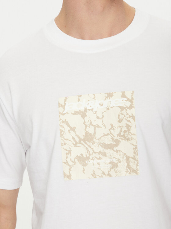 Jack & Jones Jack & Jones T-Shirt Tarmac 12273239 Bílá Regular Fit