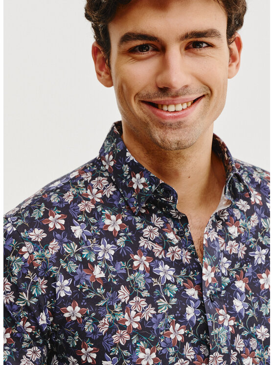 Pako Lorente Pako Lorente Koszula P25SF-1X-001 Granatowy Slim Fit