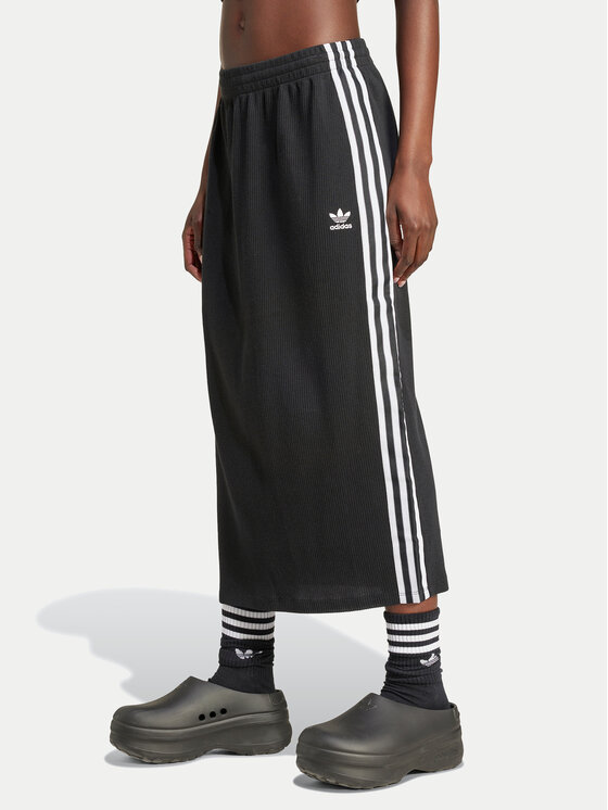 adidas adidas Midi szoknya IY7279 Fekete Slim Fit