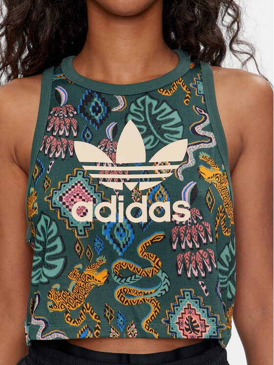 adidas adidas топ FARM Rio Trefoil IW0798 Зелен Regular Fit