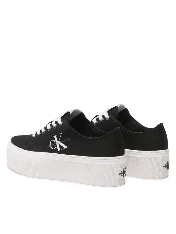 Calvin Klein Jeans Calvin Klein Jeans Teniși Flatform+ Cupsole Low Txt YW0YW01033 Negru