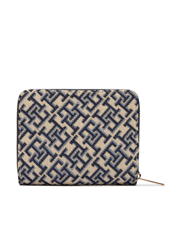 Tommy Hilfiger Tommy Hilfiger Rahakott Th Icon Med Za W/ Flap Jacquard AW0AW18759 Sinine