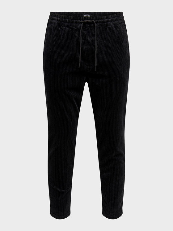 Only & Sons Only & Sons Pantaloni di tessuto Linus 22019912 Nero Tapered Fit