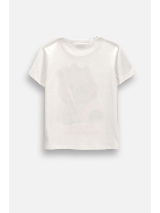 Coccodrillo Coccodrillo T-Shirt ZC6143234VGA-003 Kremowy Regular Fit