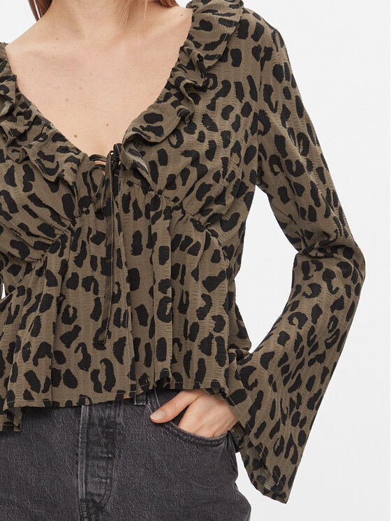 Brave Soul Brave Soul Bluse LWT-272MINDY Braun Regular Fit