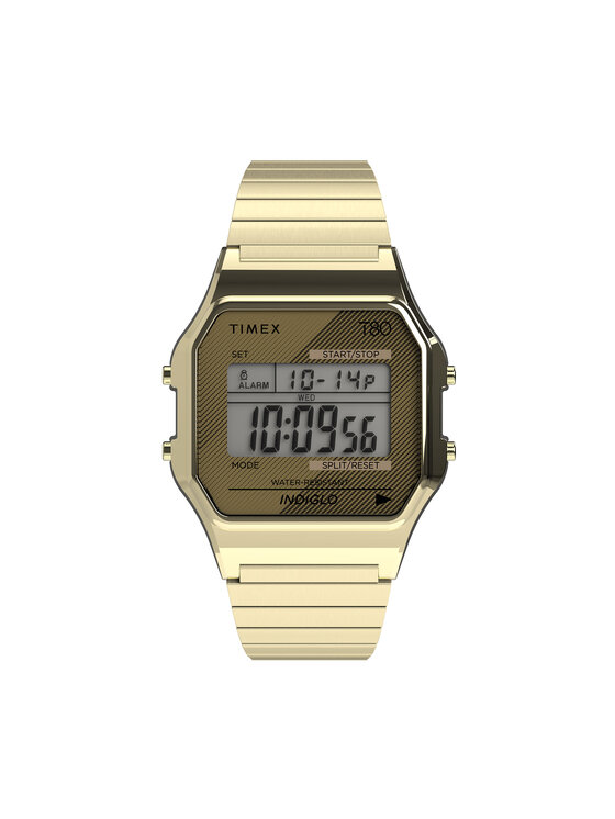 Timex Hodinky T80 34mm Stainless Steel Expansion Band TW2R79000 Zlatá
