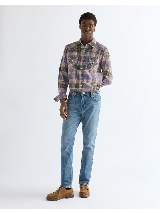 Wrangler Wrangler Jeansy LARSTON Niebieski Slim Fit
