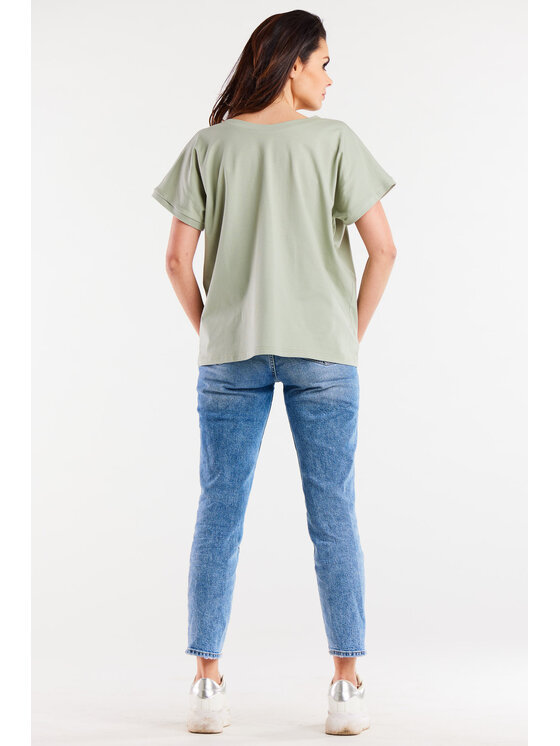 Infinite You Infinite You Bluzka M267 Niebieski Basic Fit