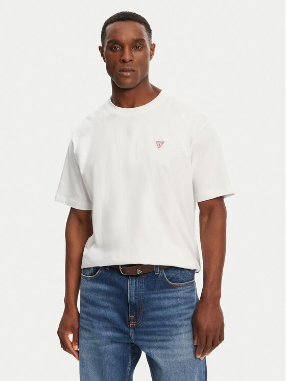 Guess Jeans Guess Jeans T-Shirt M4YI46 K8FQ4 Bílá Regular Fit