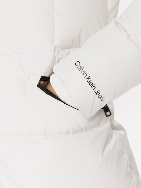 Calvin Klein Jeans Calvin Klein Jeans Μπουφάν χειμωνιάτικο J20J221890 Λευκό Slim Fit