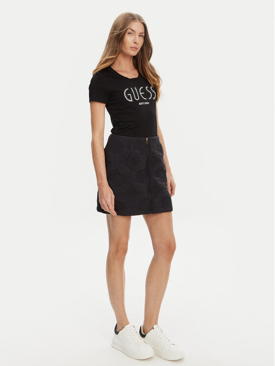Guess Guess T-Shirt W5YI05 J1314 Czarny Regular Fit