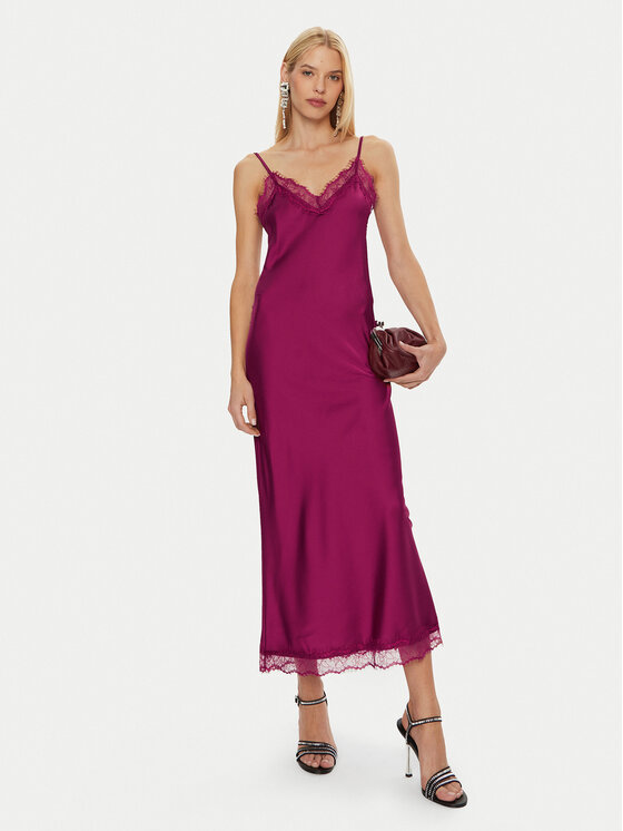 Rinascimento Rinascimento Rochie cocktail CFC0120043003 Vișiniu Regular Fit