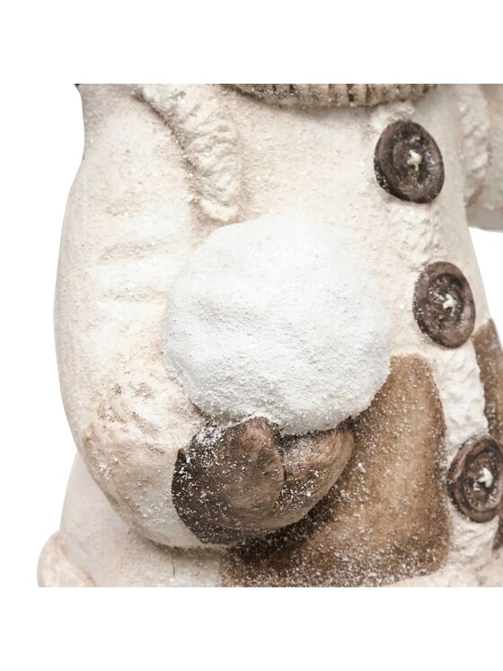 MIAhome MIAhome Figurka świąteczna Dziewczynka w czapce z latarnią 40 cm Biały