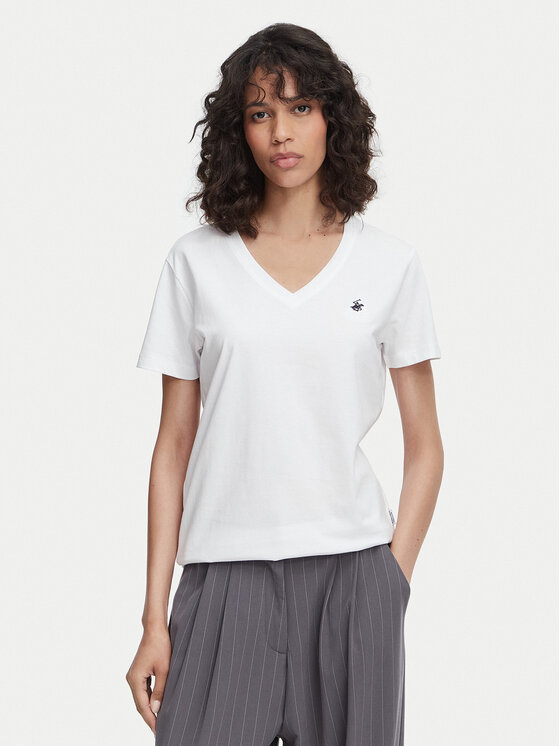 Beverly Hills Polo Club Tricou P-SS26W-TS516518 Alb Regular Fit