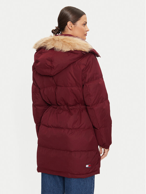 Tommy Jeans Tommy Jeans Pūkinė striukė Alaska DW0DW18821 Vyšninė Regular Fit