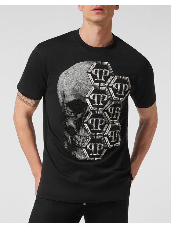 PHILIPP PLEIN PHILIPP PLEIN T-Shirt 22853 Czarny Regular Fit