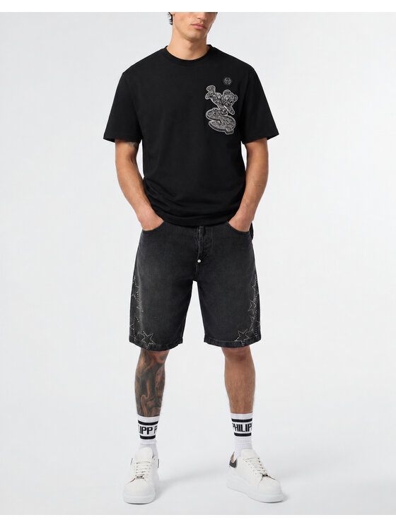 PHILIPP PLEIN PHILIPP PLEIN T-Shirt 31371 Černá Regular Fit