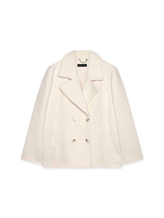 Fiorella Rubino Fiorella Rubino Cappotto 8001T000346N011 Bianco A-Line Fit