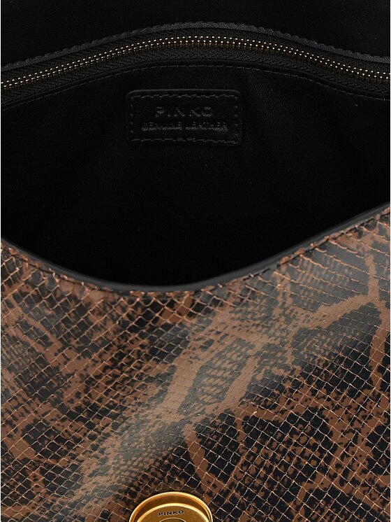 PINKO PINKO Torebka Brown Calfskin Hand Brązowy