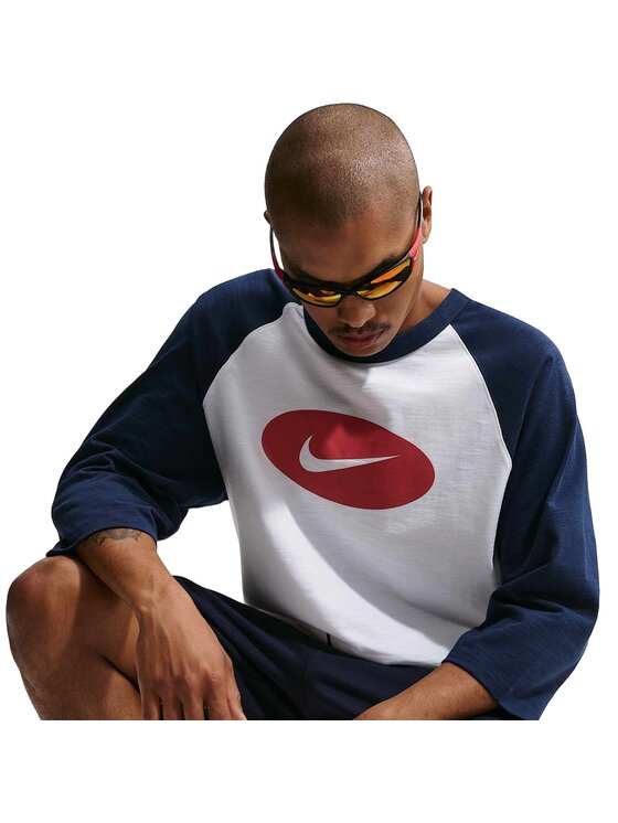 Nike Nike T-Shirt M NK CLUB 3/4 RGLN TOP Kolorowy Regular Fit